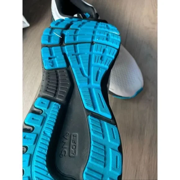 Brooks Adrenaline Gts 21 Mens 14 Running Shoes white blue and black clean mint c - Picture 3 of 10